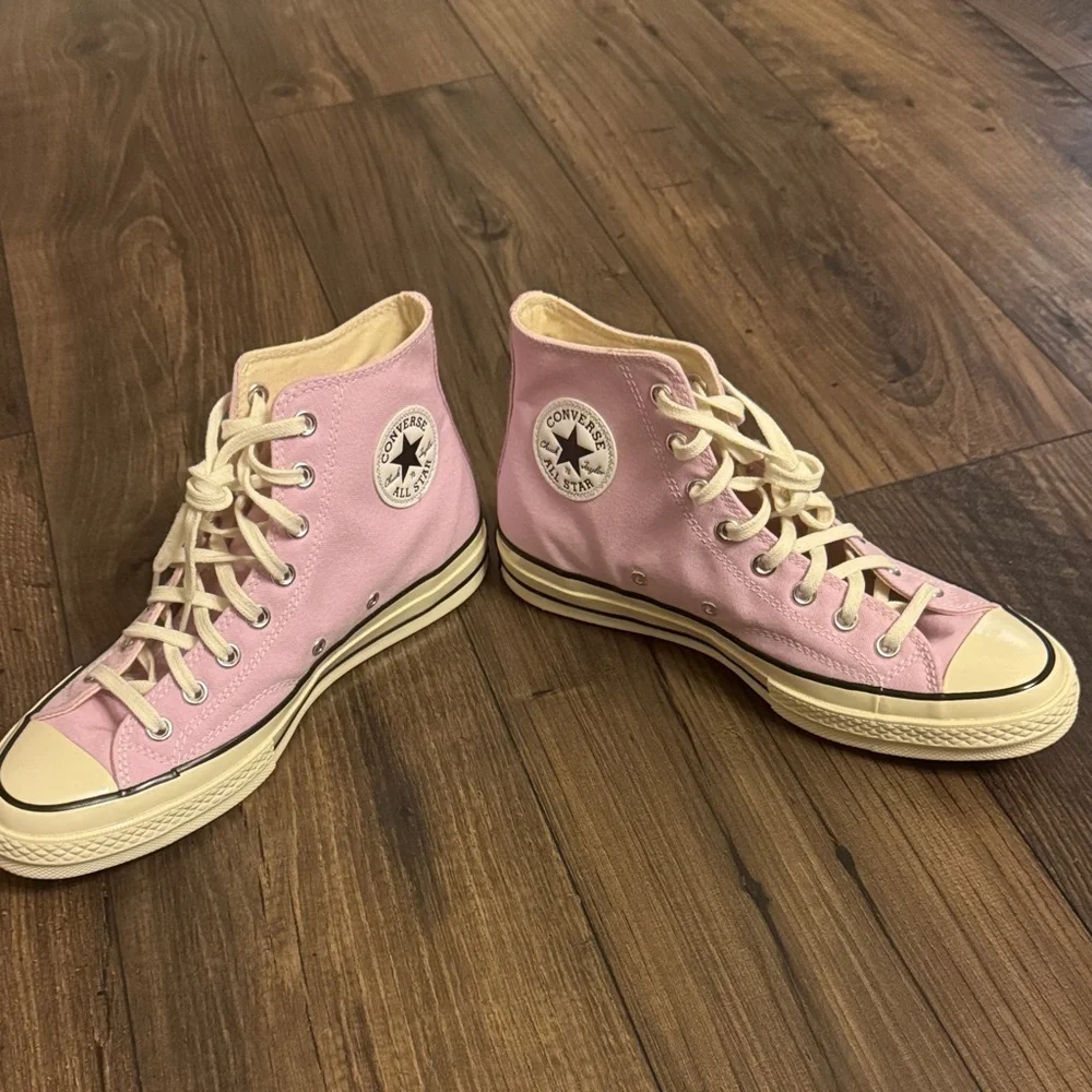 Converse Light Purple and White High-Top Sneakers